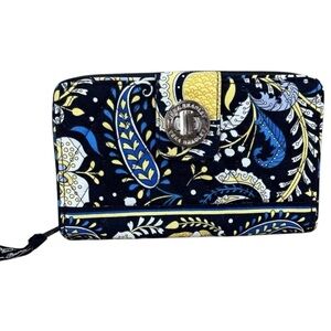Vera Bradley VA VA BLOOM Retired 2012 Turn Lock Clutch Zip Around Wallet